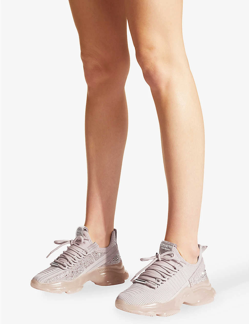 Steve Madden Maxilla-R Rhinestone-embellished Knitted Trainers - Image 2