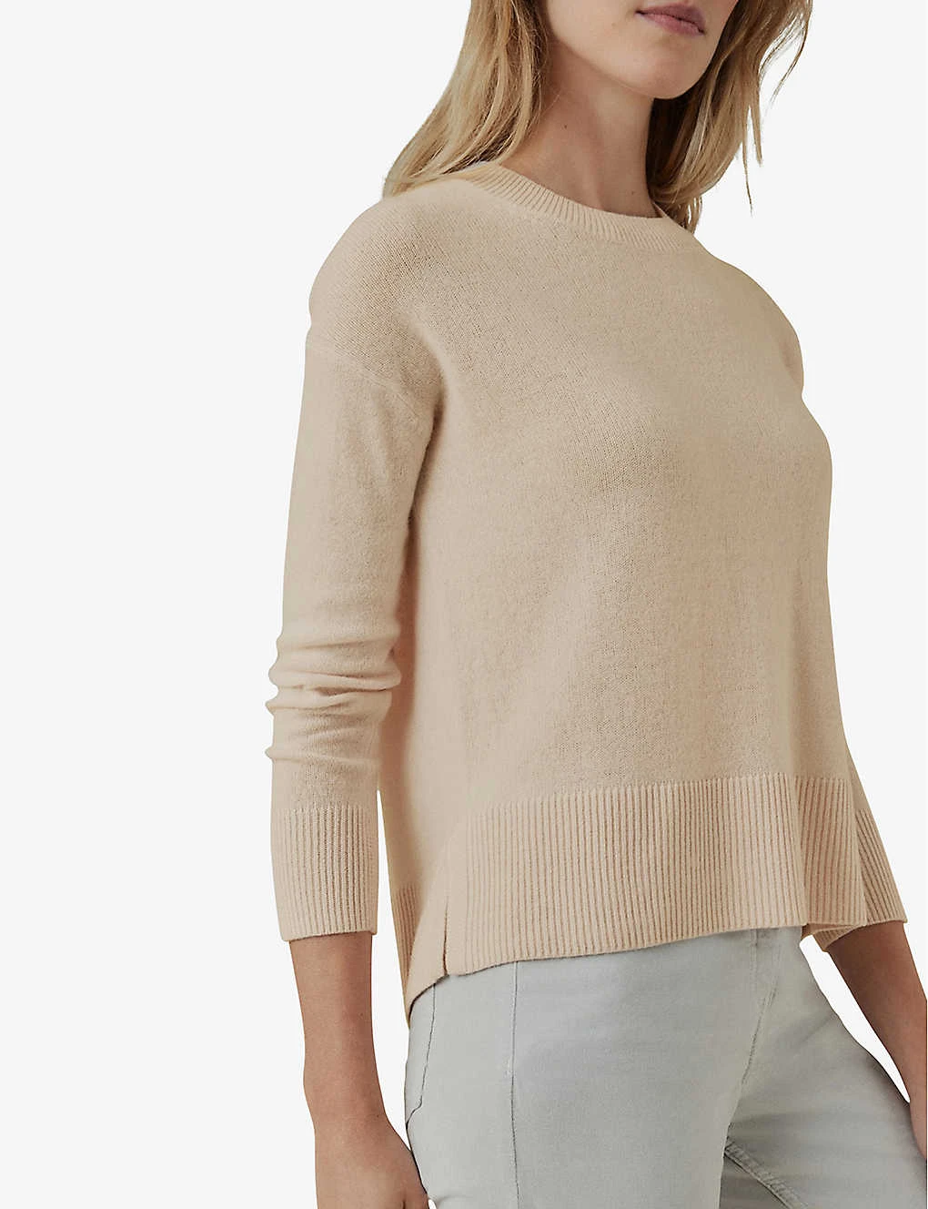 Dipped-hem Regular-fit Cashmere Jumper - Image 3