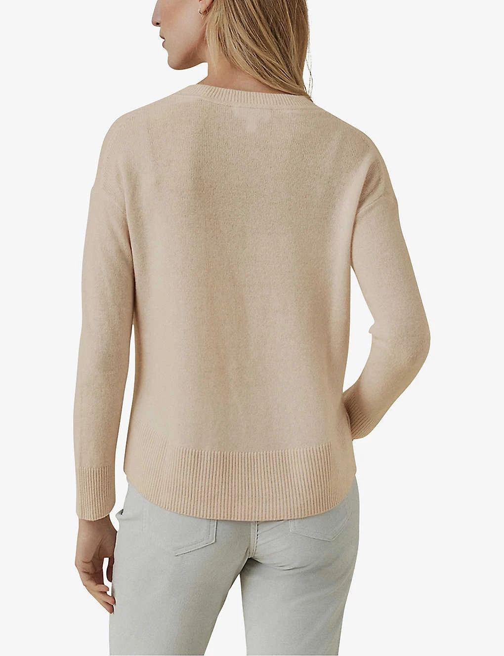 Dipped-hem Regular-fit Cashmere Jumper - Image 4