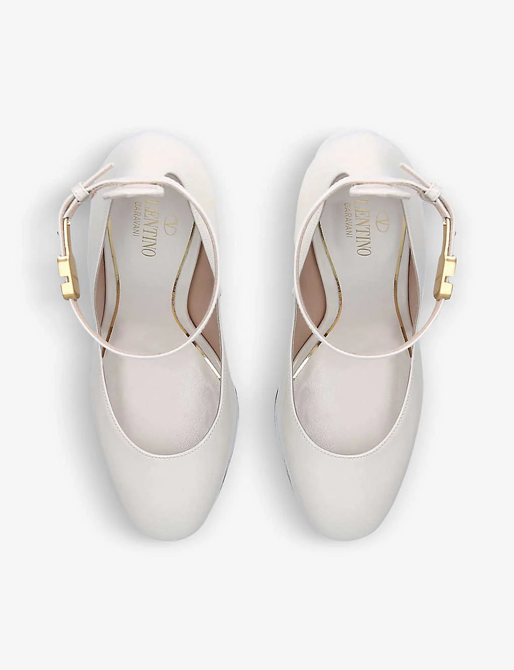 Valentino Garavani Tan Go Patent Leather Heels - Image 3