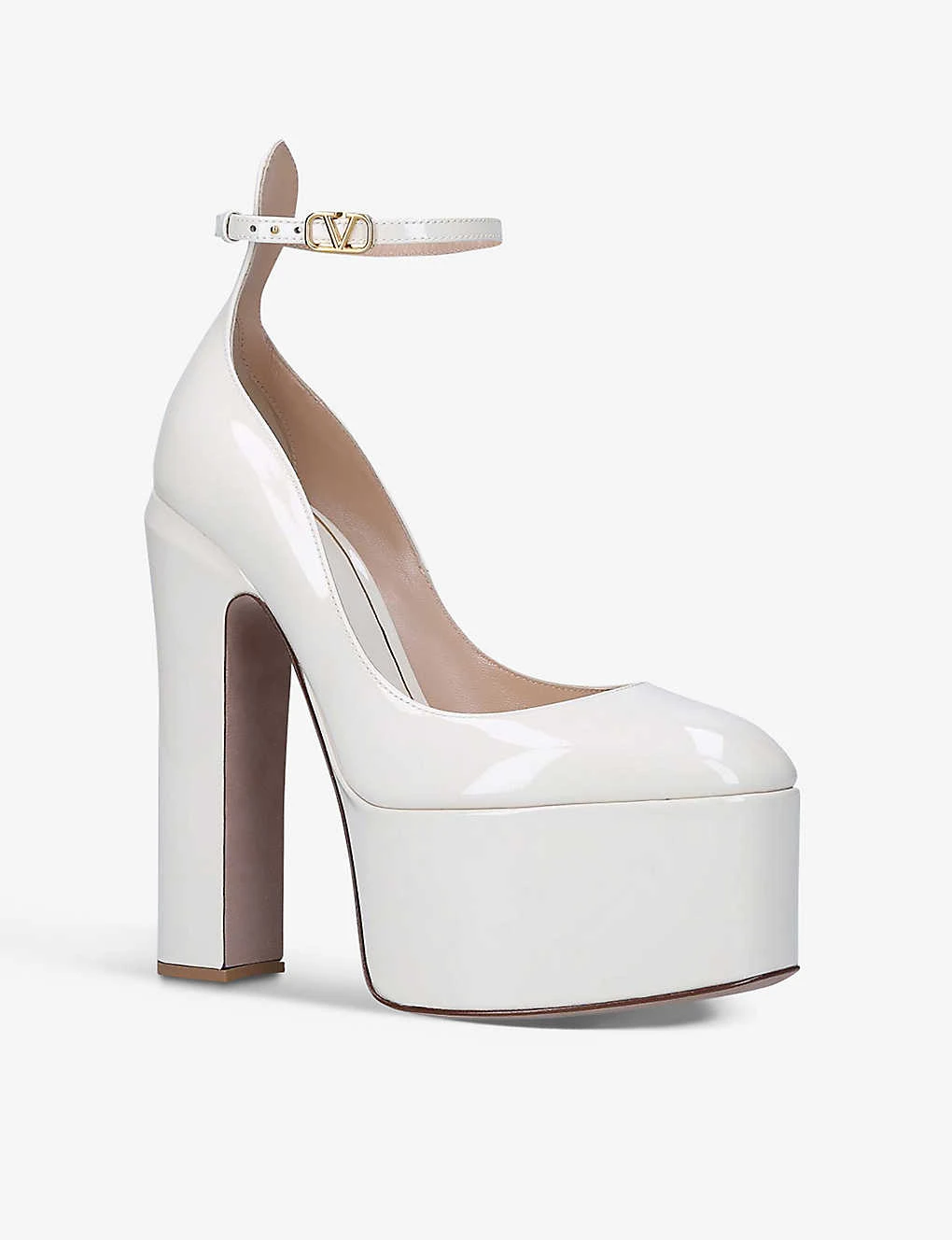 Valentino Garavani Tan Go Patent Leather Heels - Image 4