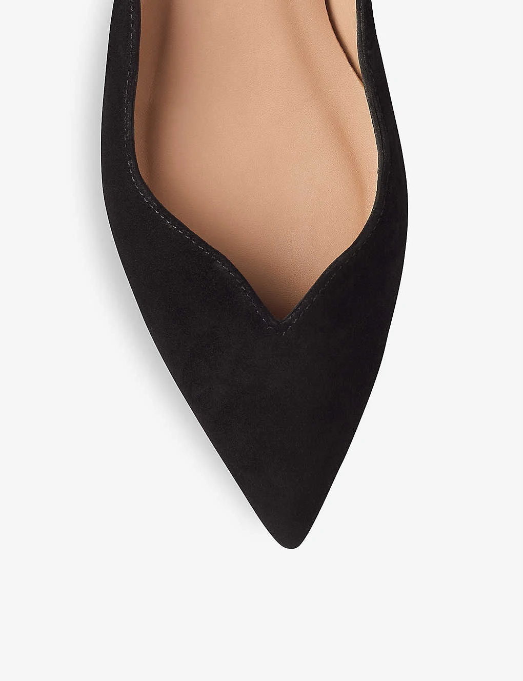 Iris Pointed Leather Ballet Flats - Image 2