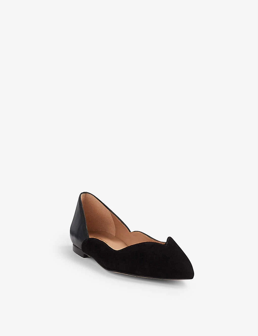 Iris Pointed Leather Ballet Flats - Image 3