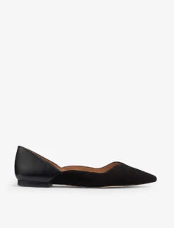 Iris Pointed Leather Ballet Flats