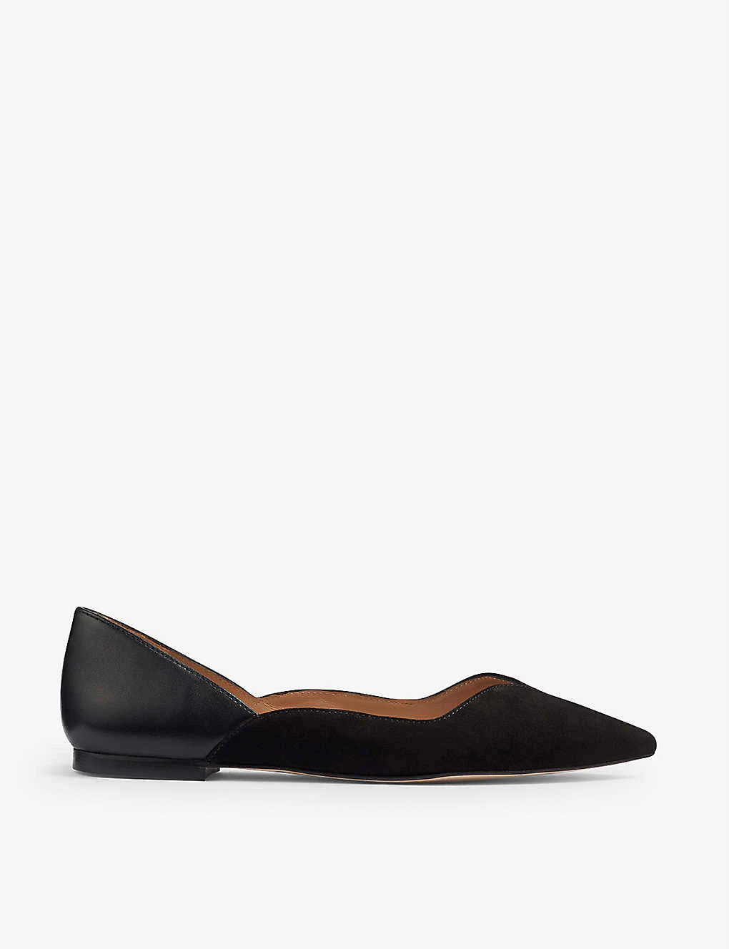 Iris Pointed Leather Ballet Flats