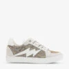 Zadig & Voltaire ZV1747 Glittery Suede-blend Trainers