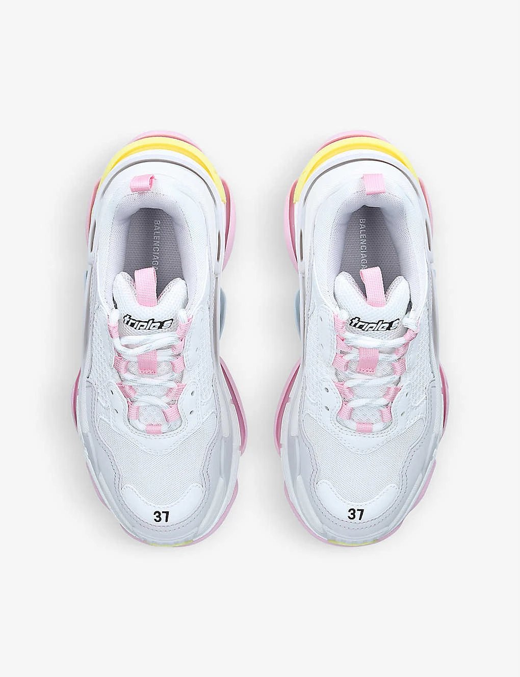 Balenciaga Women's Triple S Faux Leather And Mesh Low-top Trainers - Image 2