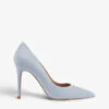 Fern Pointed Suede Court Shoes