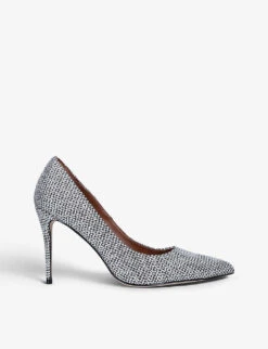 Kurt Geiger London Belgravia Sequin-embellished Woven Courts
