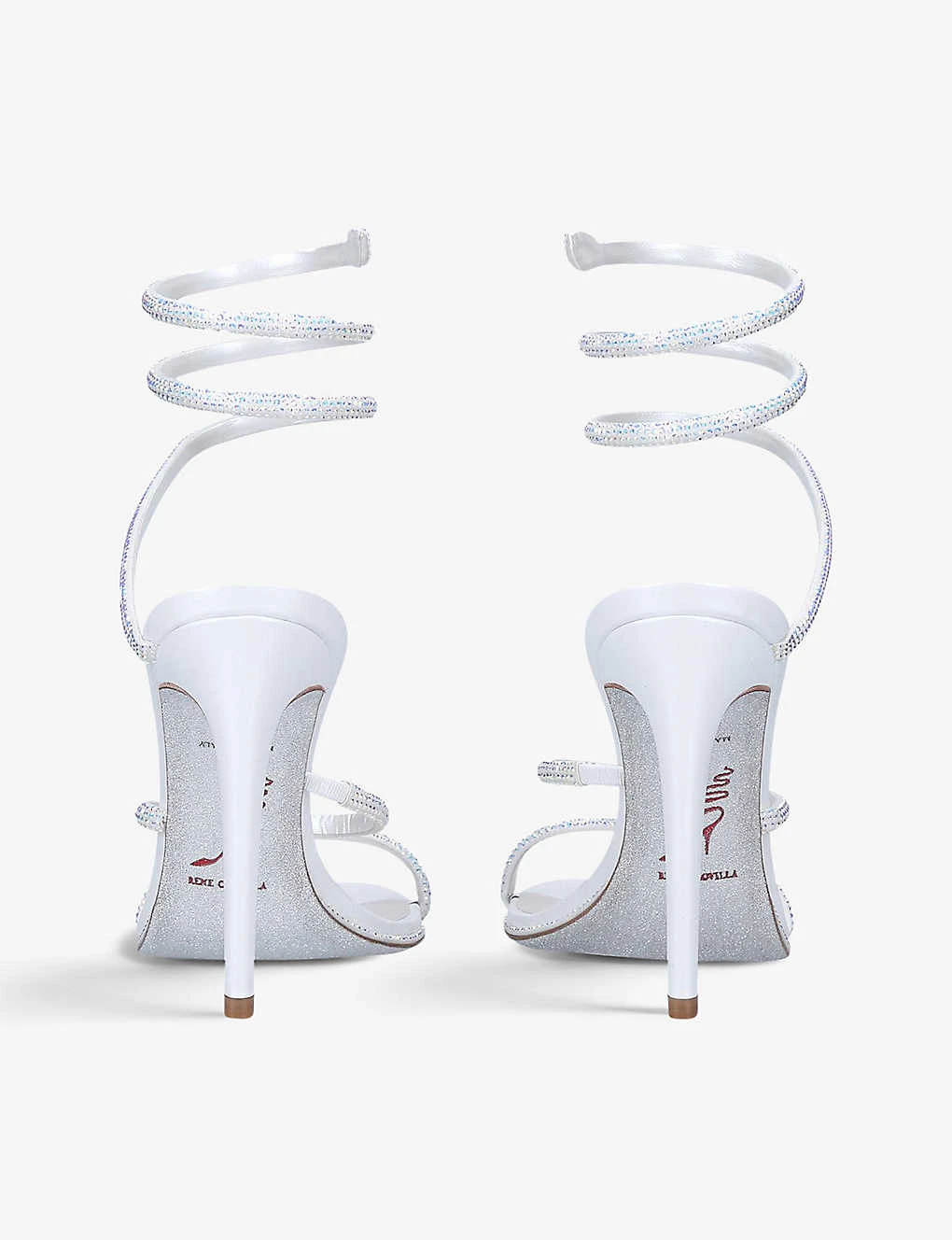 Cleo Crystal-embellished Leather Heeled Sandals - Image 2