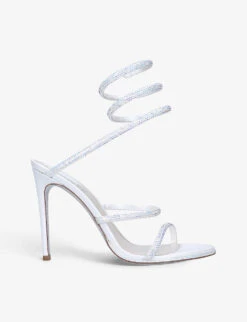 Cleo Crystal-embellished Leather Heeled Sandals