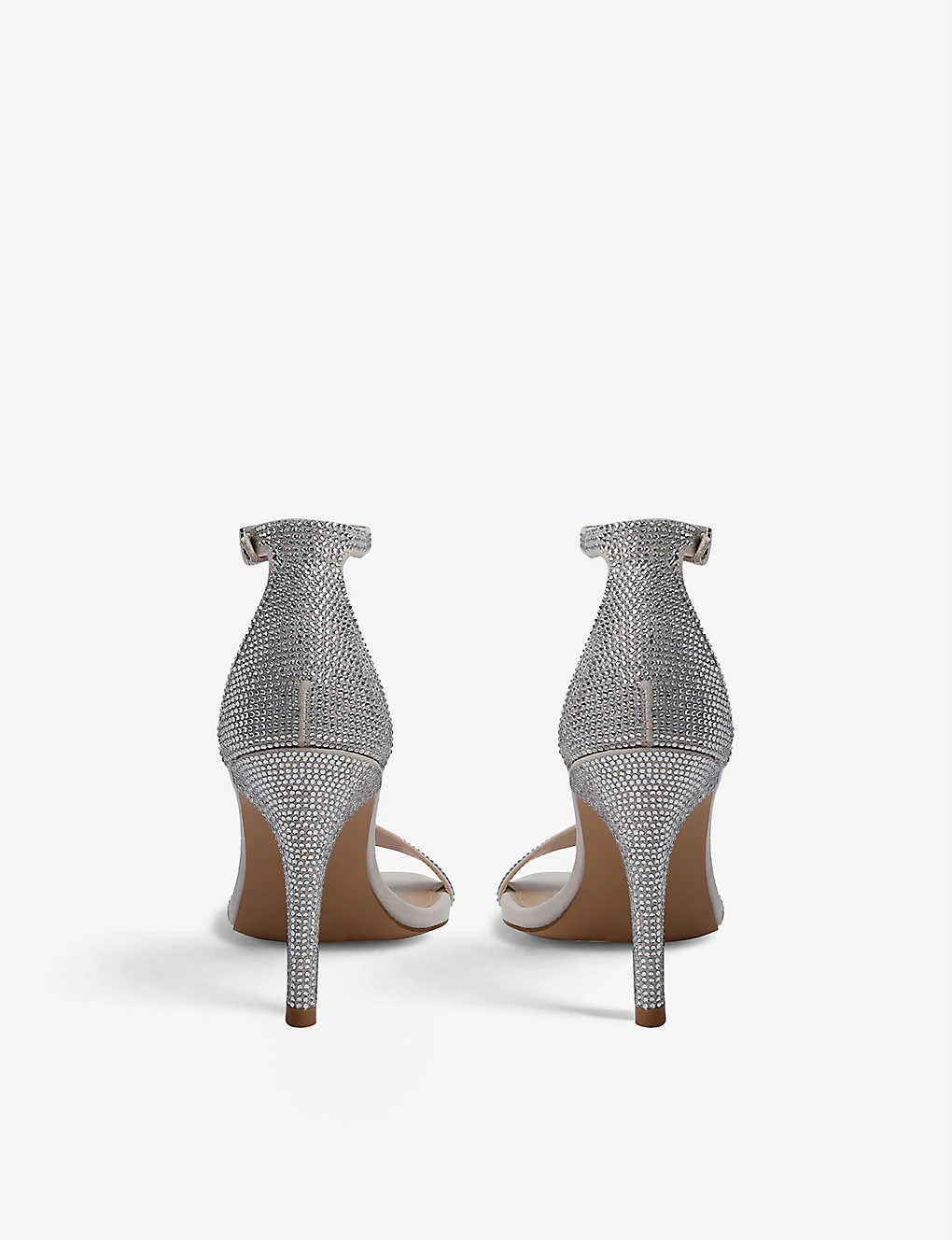 Steve Madden Illumine Crystal-embossed Faux-suede Heeled Sandals - Image 4