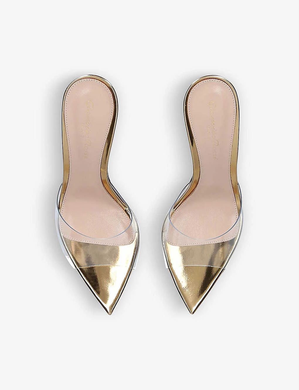 Elle Leather And PVC Heeled Mules - Image 2