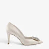 Dune Bellissima Crystal-embellished Satin Court Heels