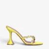 Amina Muaddi Lily Slipper 95 Crystal-embellished Satin Heeled Sandals