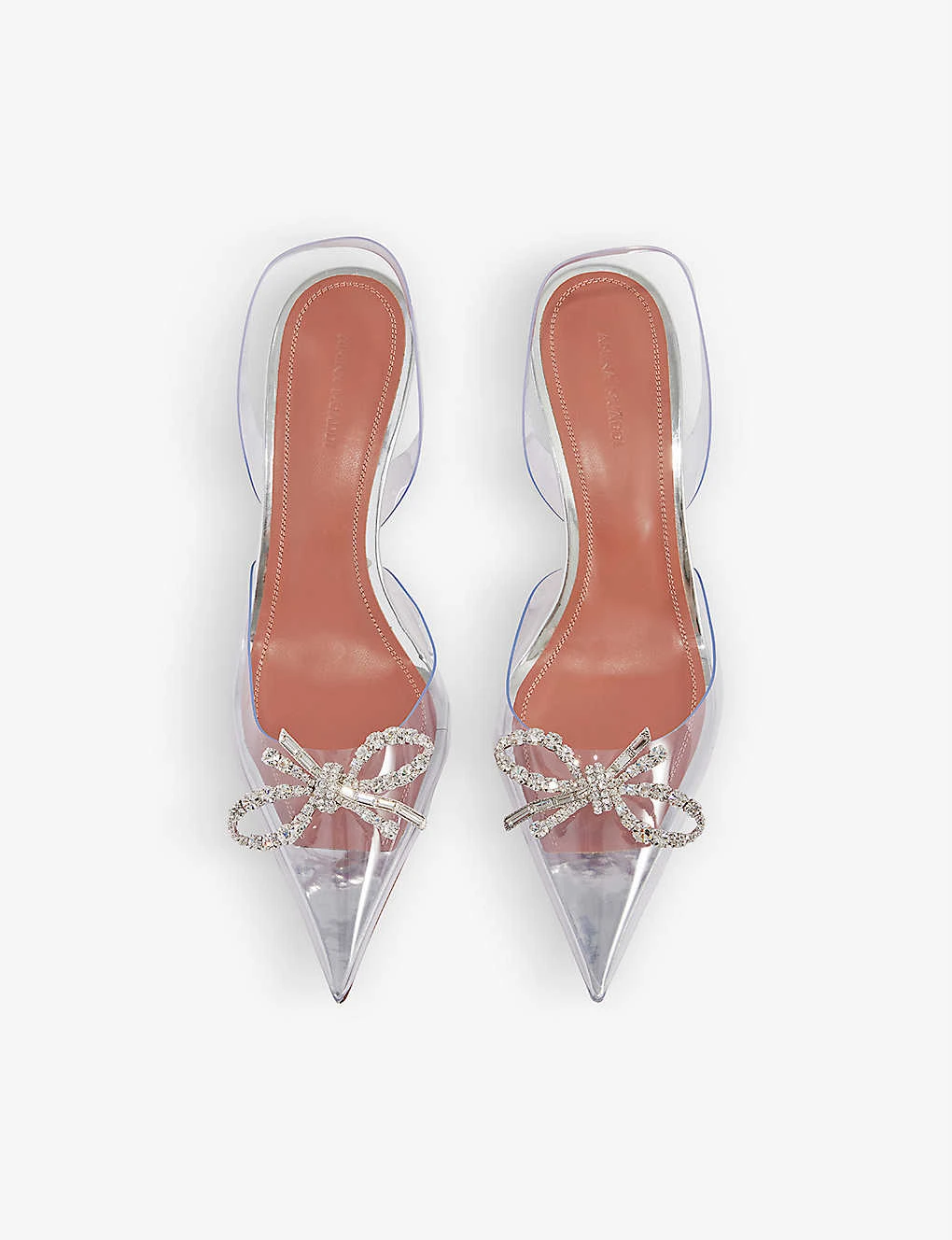 Amina Muaddi Rosie Glass Crystal-embellished PVC Slingback Courts - Image 2