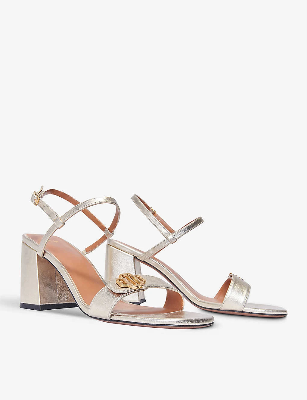 Maje Filomena Clover-logo Leather Sandals - Image 3