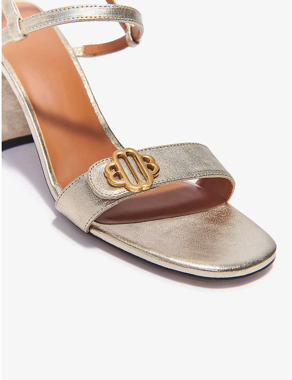 Maje Filomena Clover-logo Leather Sandals - Image 5