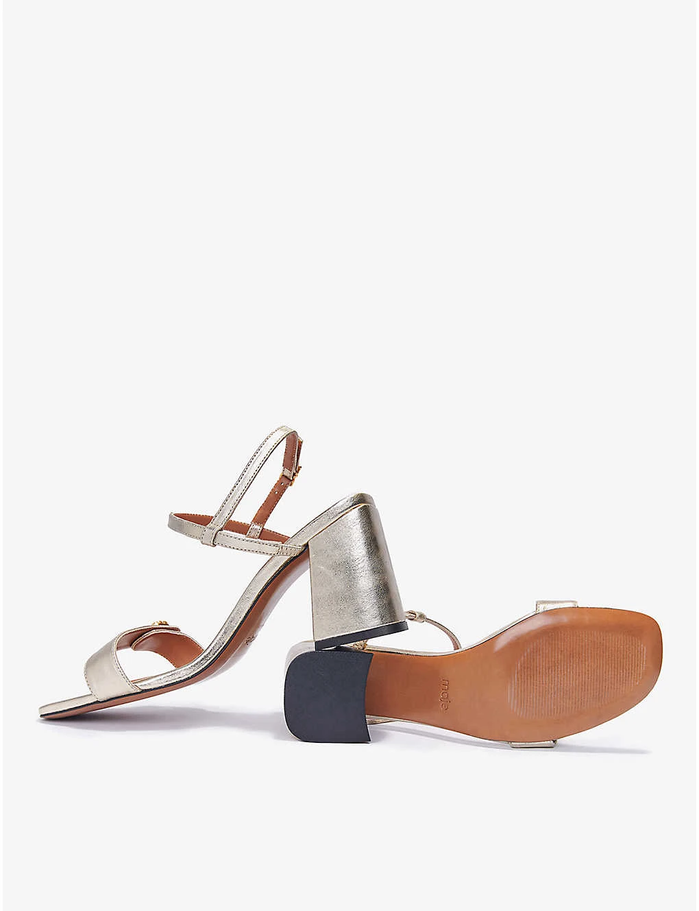 Maje Filomena Clover-logo Leather Sandals - Image 6