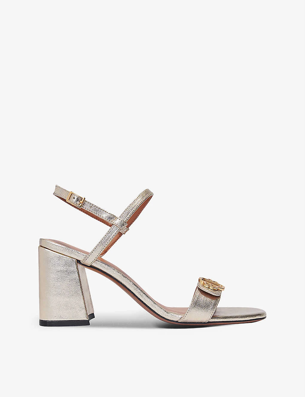 Maje Filomena Clover-logo Leather Sandals