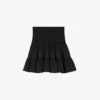 Maje June Smocked Woven Mini Skirt