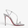 Christian Louboutin Rosalie Strass 100 Suede Heeled Sandals