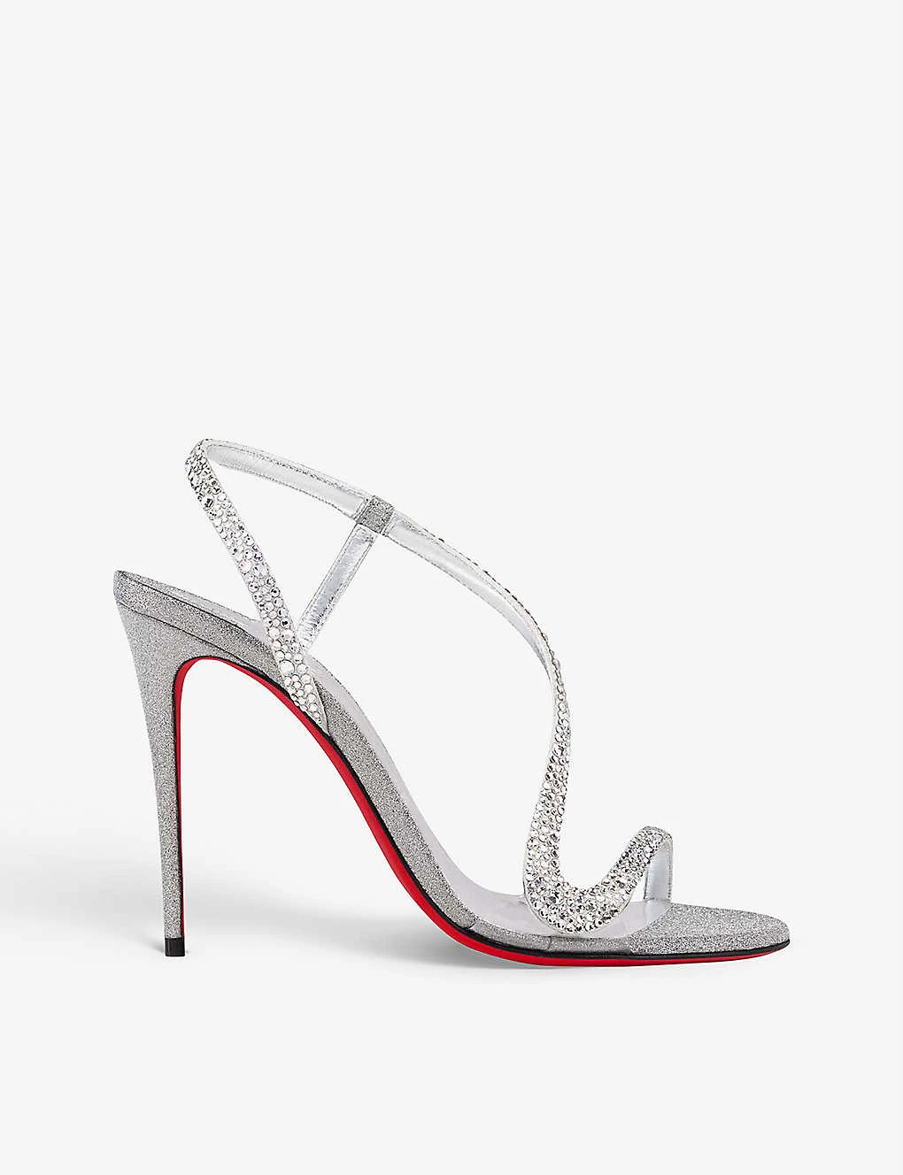 Christian Louboutin Rosalie Strass 100 Suede Heeled Sandals