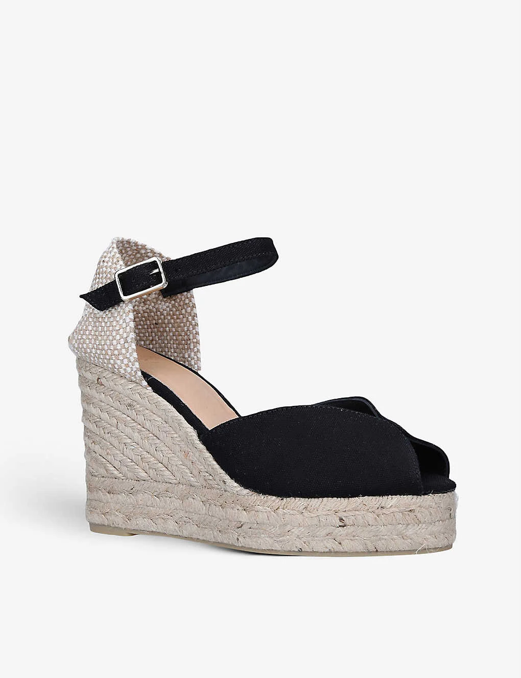 Castañer Bianca Open-toe Cotton-canvas Wedge Espadrilles - Image 3