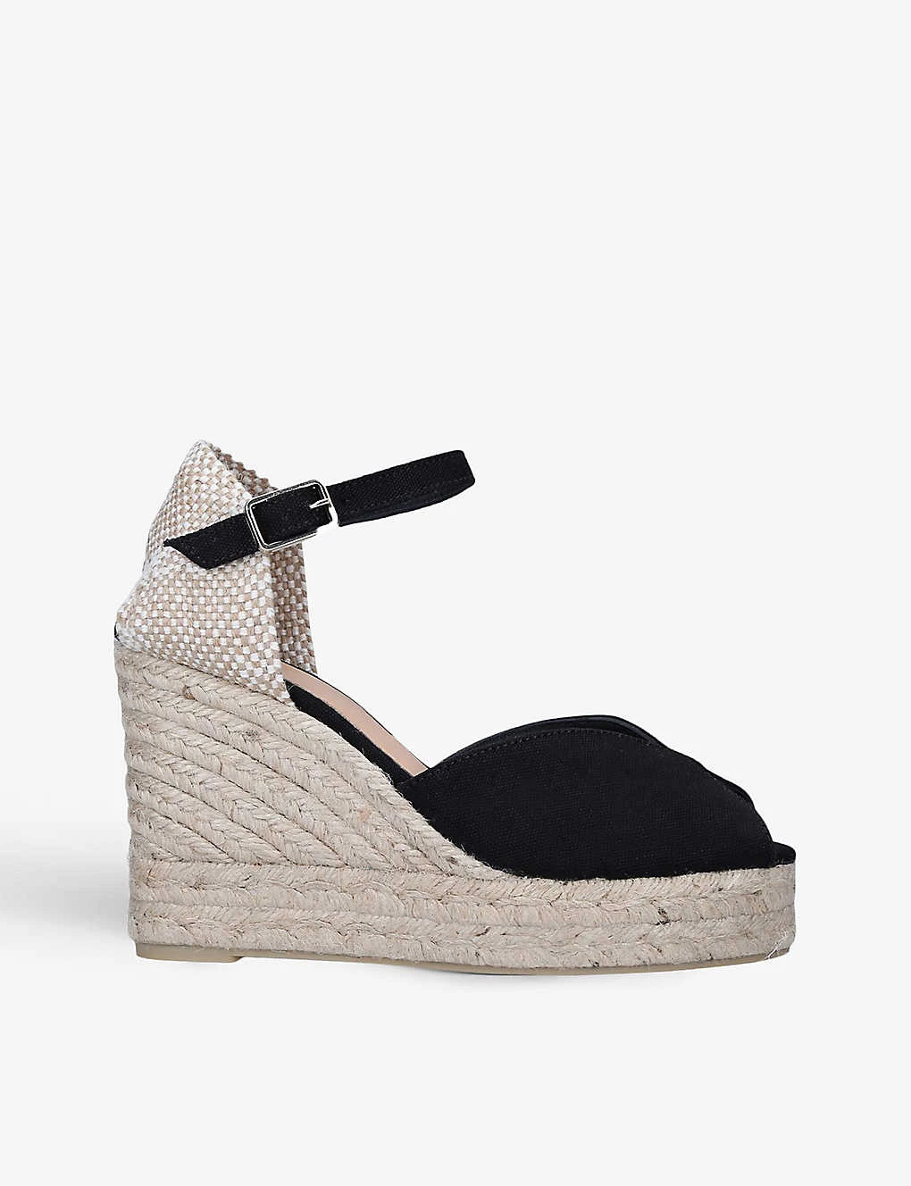 Castañer Bianca Open-toe Cotton-canvas Wedge Espadrilles
