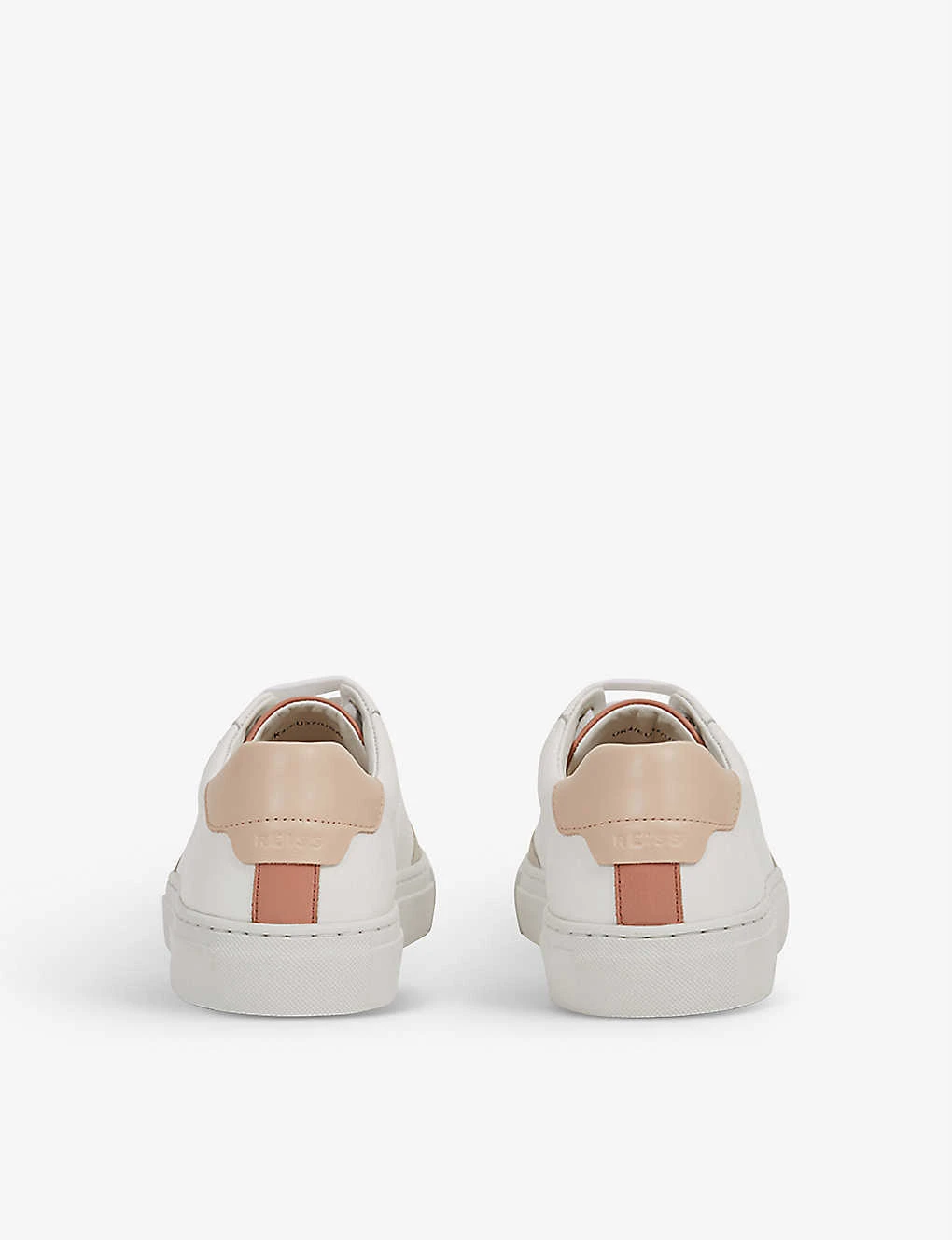 Reiss Ashley Panelled Perforated Leather Low-top Trainers - Image 4