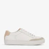 Reiss Ashley Panelled Perforated Leather Low-top Trainers