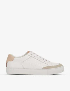 Reiss Ashley Panelled Perforated Leather Low-top Trainers