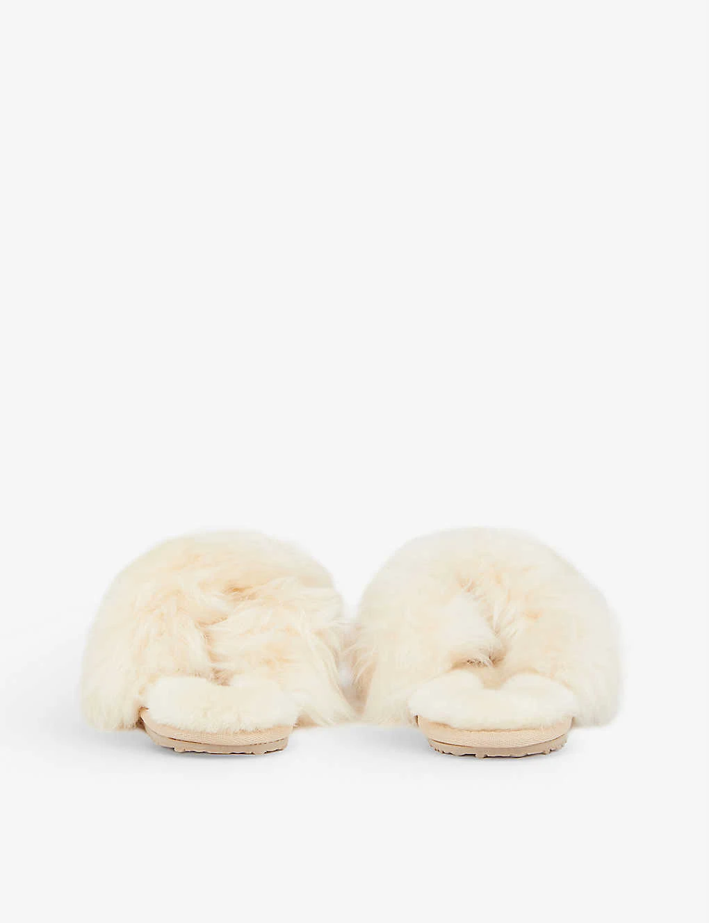 Crossover-strap Shearling Slippers - Image 4