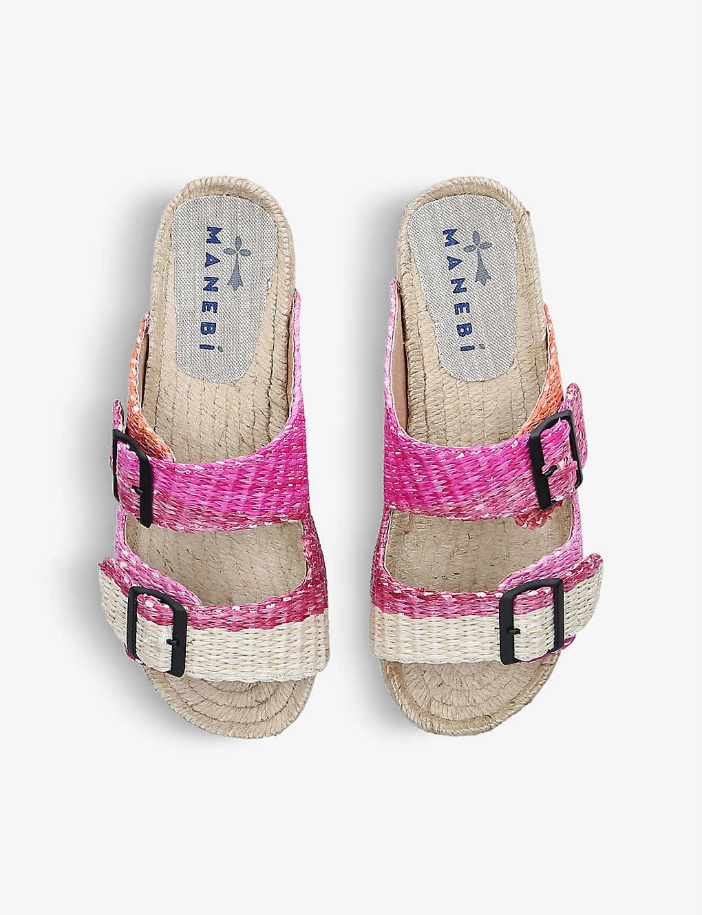 Manebi Yucatan Double-strap Jute Sandals - Image 2