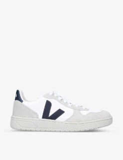 Veja Women's V-10 Logo-embroidered Mesh Low-top Trainers