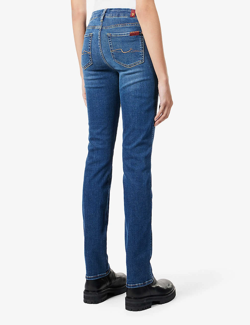 7 For All Mankind Kimmie Straight-leg Mid-rise Stretch-denim Jeans - Image 4