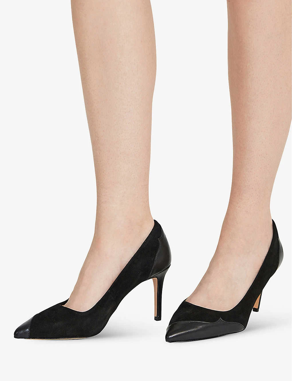 CLAUDIE PIERLOT Adelie Two-tone Leather Court Shoes - Image 4