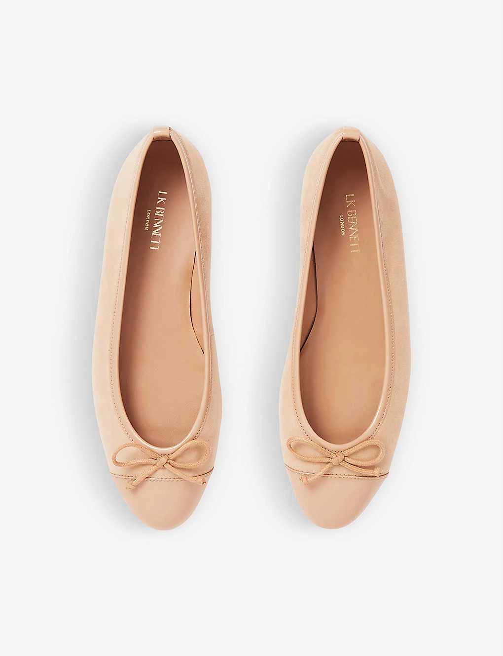 Kara Patent Toe Suede Ballerina Flats - Image 2