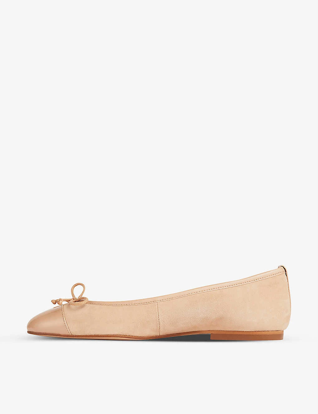 Kara Patent Toe Suede Ballerina Flats - Image 3