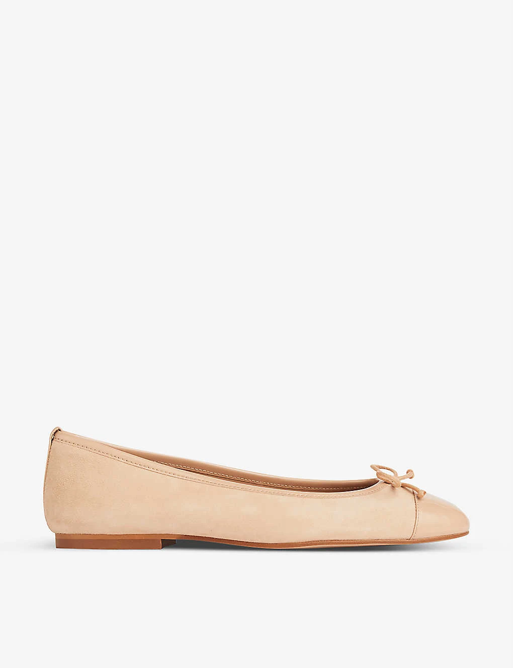 Kara Patent Toe Suede Ballerina Flats