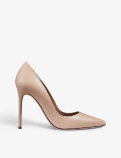 Monroe Pointed-toe Leather Court Shoes