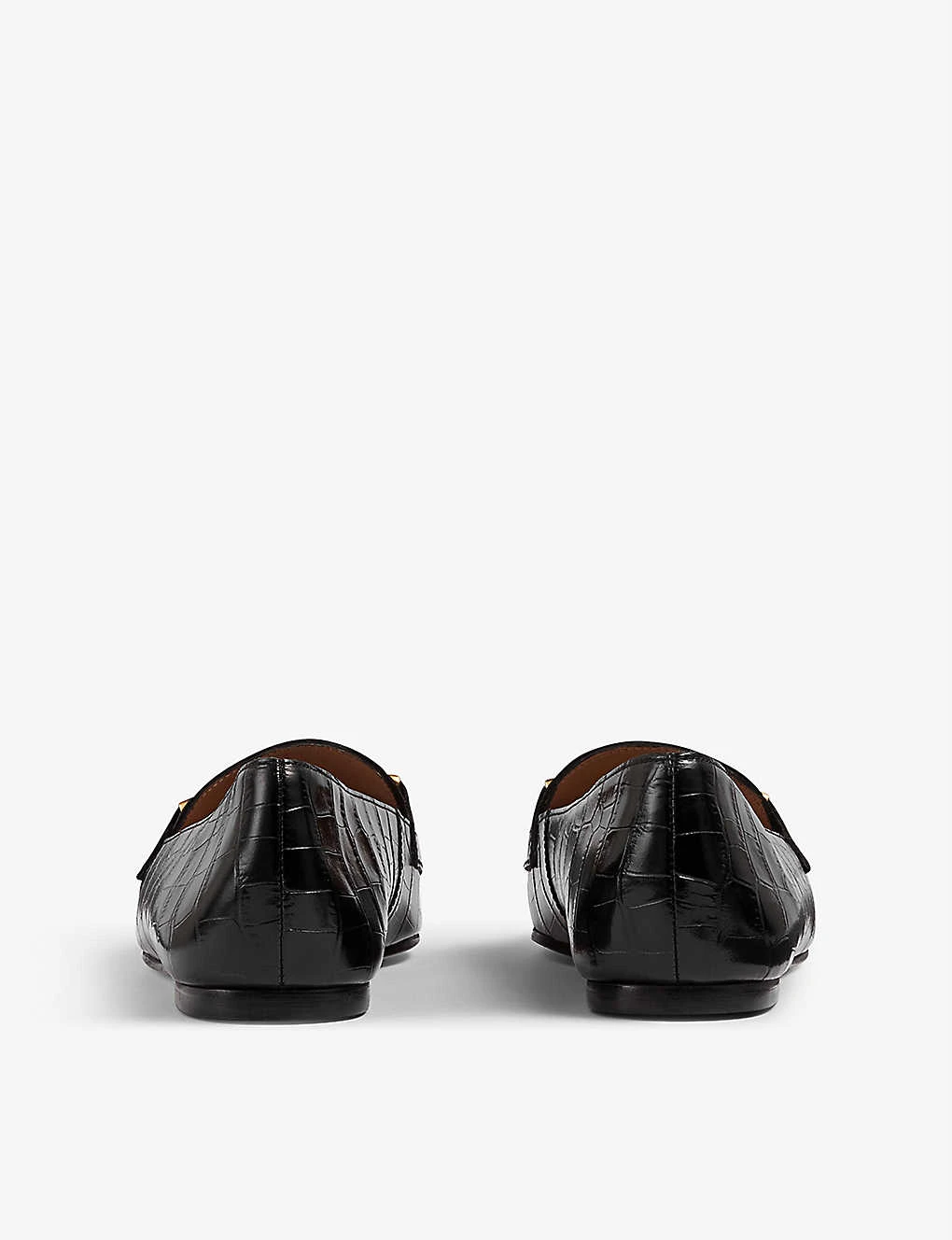 Daphne Croc-effect Snaffle-detail Leather Loafers - Image 4