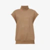 ESSENTIALS High-neck Brand-badge Cotton-blend Top