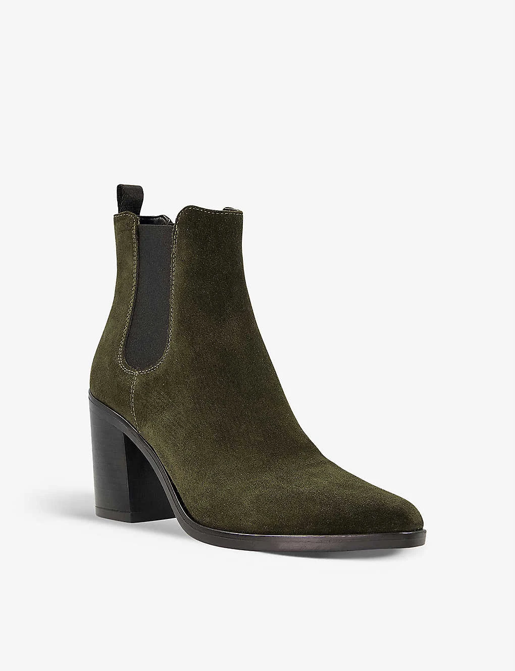 Dune Prea Pointed-toe Heeled Suede Chelsea Boots - Image 3