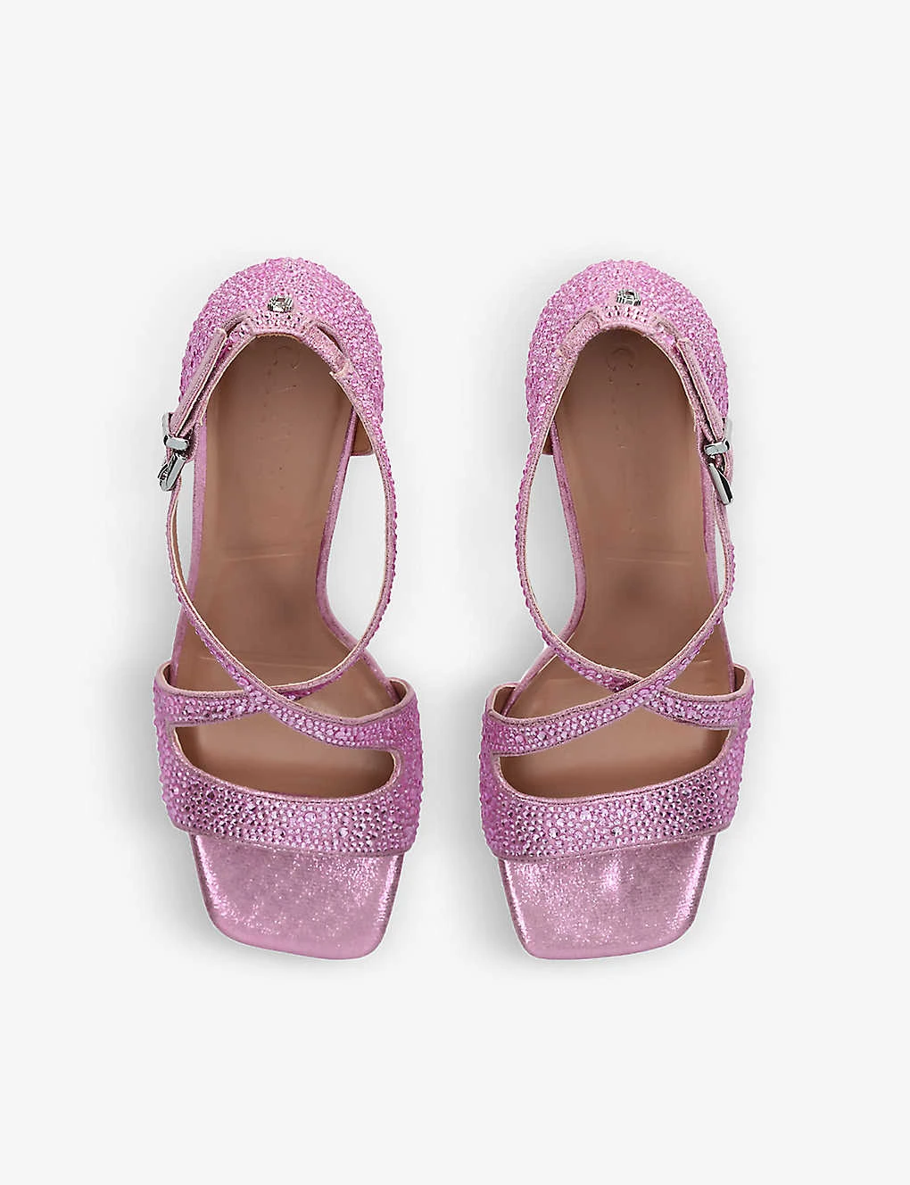 Carvela Symmetry Jewel-embellished Satin Heeled Sandals - Image 2