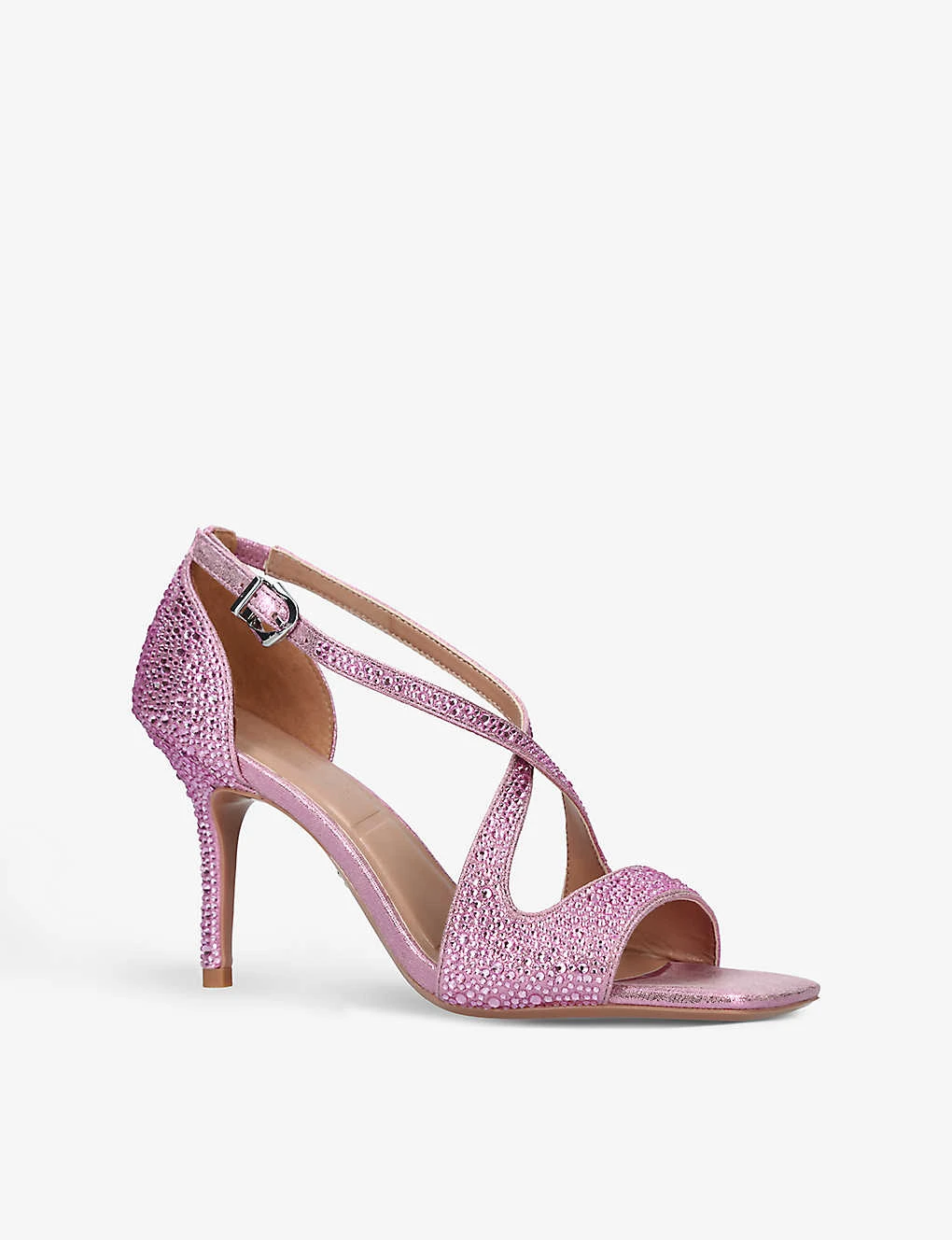 Carvela Symmetry Jewel-embellished Satin Heeled Sandals - Image 3