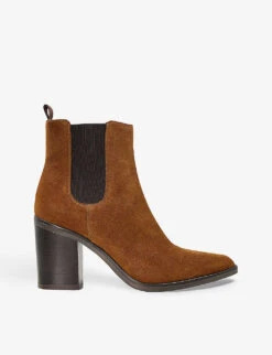 Dune Prea Block-heel Suede Western-style Chelsea Boots