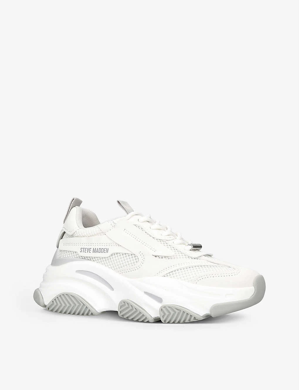 Steve Madden Possession Chunky-soled Mesh And Faux-leather Trainers - Image 3