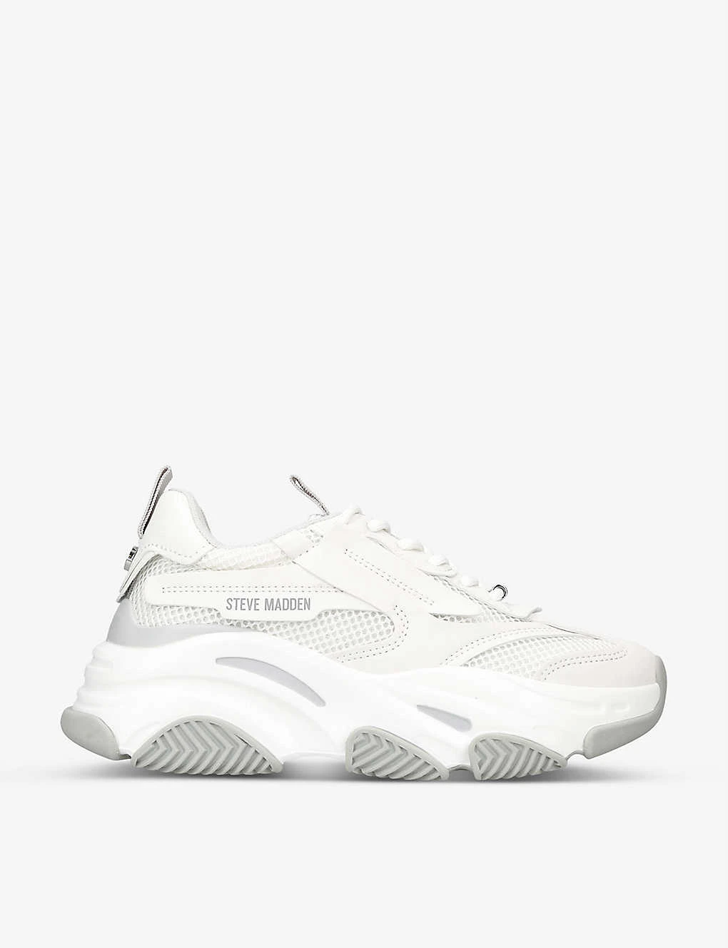 Steve Madden Possession Chunky-soled Mesh And Faux-leather Trainers