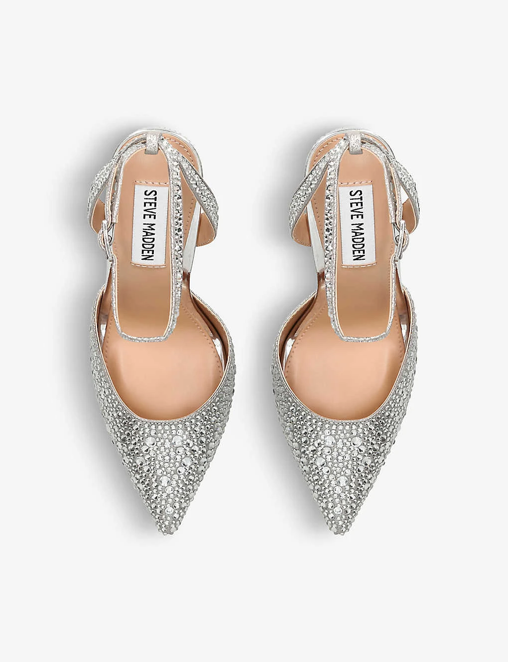 Steve Madden Revert Crystal-embellished Satin Heeled Sandals - Image 2